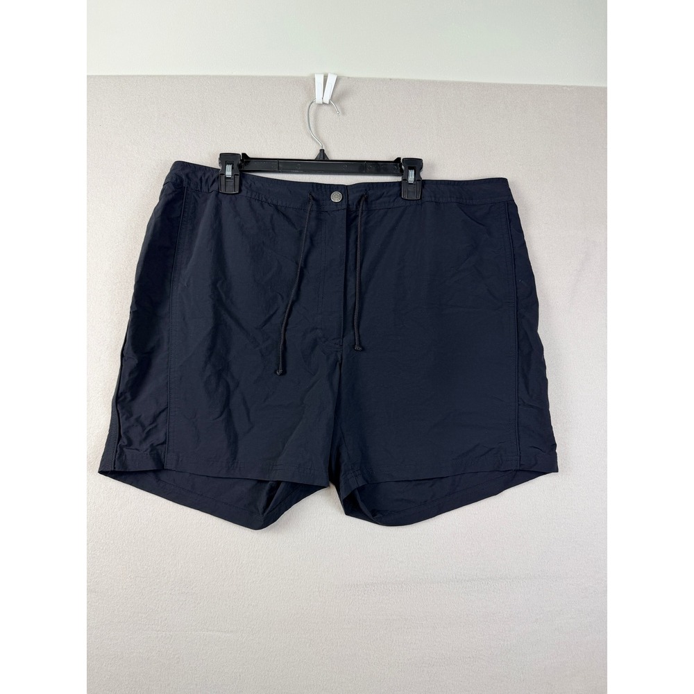 Eddie Bauer Mens Black Nylon Hiking Shorts Size 18W Drawstring Quick Dry